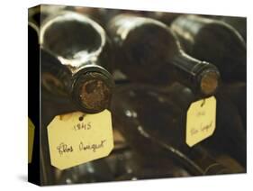 Wine Cellar and Bottles of Clos De Vougeot, France-Per Karlsson-Stretched Canvas