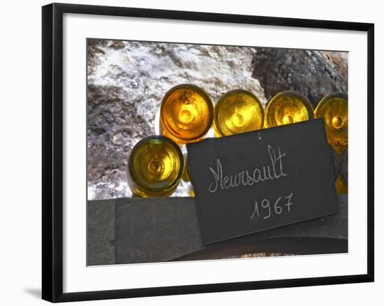 Wine Cellar and Bottles of Meursault, Maison Louis Jadot, Beaune, Burgundy, France-Per Karlsson-Framed Photographic Print