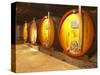 Wine Cellar and Oak Casks, Champagne Jacquesson in Dizy, Vallee De La Marne, Ardennes, France-Per Karlsson-Stretched Canvas