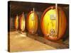 Wine Cellar and Oak Casks, Champagne Jacquesson in Dizy, Vallee De La Marne, Ardennes, France-Per Karlsson-Stretched Canvas