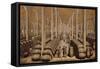 Wine Cellar at Jerez de la Frontera-null-Framed Stretched Canvas