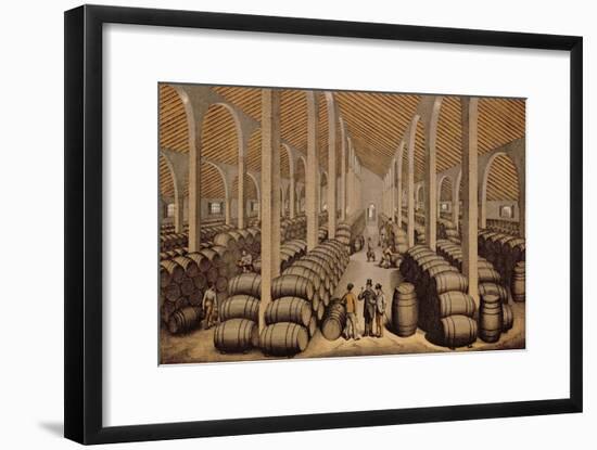 Wine Cellar at Jerez de la Frontera-null-Framed Giclee Print