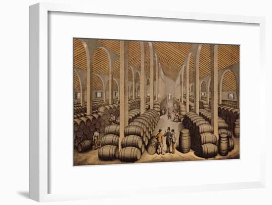 Wine Cellar at Jerez de la Frontera-null-Framed Giclee Print