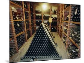 Wine Cellar, Chateau Verrazzano, Chianti, Tuscany, Italy, Europe-Bruno Morandi-Mounted Photographic Print