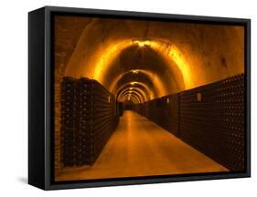 Wine Cellar, Old Chalk Quarry, Champagne Ruinart, Reims, Marne, Ardennes, France-Per Karlsson-Framed Stretched Canvas