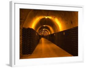 Wine Cellar, Old Chalk Quarry, Champagne Ruinart, Reims, Marne, Ardennes, France-Per Karlsson-Framed Photographic Print