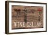 Wine Cellar Reclaimed Wood Sign-Anastasia Ricci-Framed Premium Giclee Print