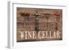 Wine Cellar Reclaimed Wood Sign-Anastasia Ricci-Framed Premium Giclee Print