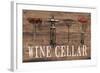 Wine Cellar Reclaimed Wood Sign-Anastasia Ricci-Framed Art Print