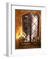 Wine Cellar with Bottles Behind Iron Bars, Stockholm, Sweden-Per Karlsson-Framed Photographic Print