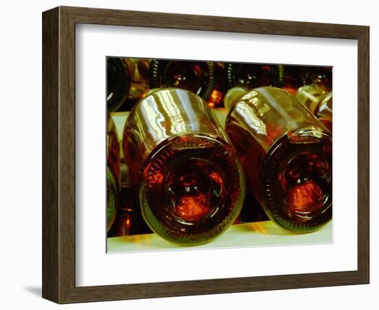 Wine Cellar with Tunnels of Wooden Barrels and Tokaj Wine, Royal Tokaji Wine Company, Mad, Hungary-Per Karlsson-Framed Photographic Print