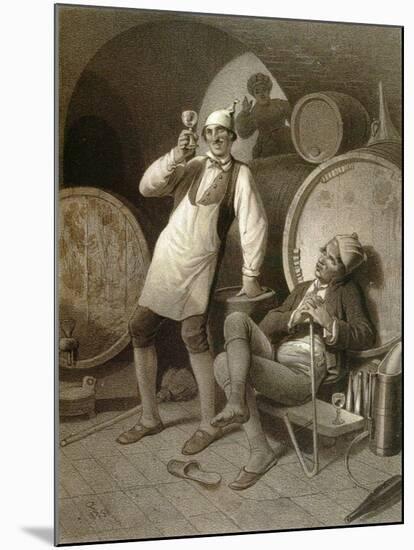 Wine Cellar-null-Mounted Giclee Print