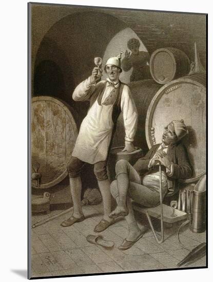 Wine Cellar-null-Mounted Giclee Print