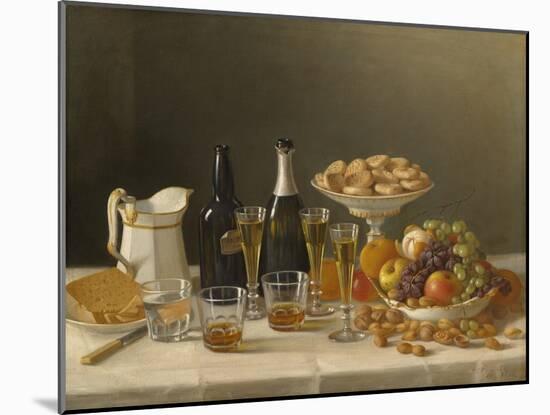 Wine, Cheese, and Fruit, 1857-John F. Francis-Mounted Giclee Print