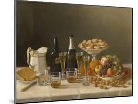 Wine, Cheese, and Fruit, 1857-John F. Francis-Mounted Giclee Print