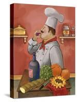 Wine Chef Master-Frank Harris-Stretched Canvas