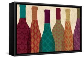 Wine Collage I-Veronique Charron-Framed Stretched Canvas