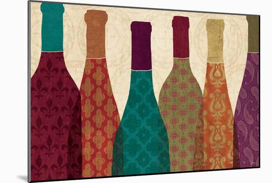 Wine Collage I-Veronique Charron-Mounted Premium Giclee Print