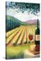 Wine Country and Vineyard-Lantern Press-Stretched Canvas