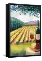 Wine Country and Vineyard-Lantern Press-Framed Stretched Canvas