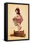 Wine Crushing Pinup Girl-Lantern Press-Framed Stretched Canvas