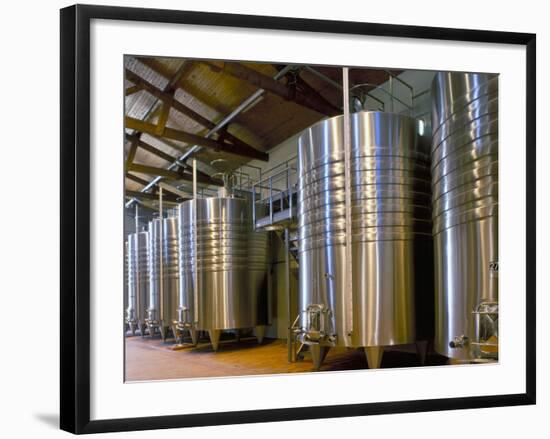 Wine Fermentation Tanks, Chateau Comtesse De Lalande, Pauillac, Gironde, France-Michael Busselle-Framed Photographic Print