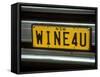 Wine for U Number Plate, Griffith, Australia-Steven Morris-Framed Stretched Canvas