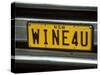 Wine for U Number Plate, Griffith, Australia-Steven Morris-Stretched Canvas