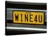 Wine for U Number Plate, Griffith, Australia-Steven Morris-Stretched Canvas