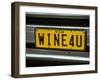 Wine for U Number Plate, Griffith, Australia-Steven Morris-Framed Photographic Print