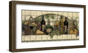 Wine, Fruit, 'N Cheese Pantry-Janet Kruskamp-Framed Art Print
