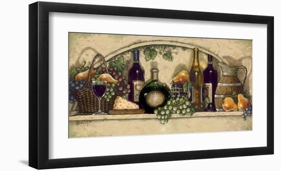 Wine, Fruite 'n Cheese-Janet Kruskamp-Framed Art Print