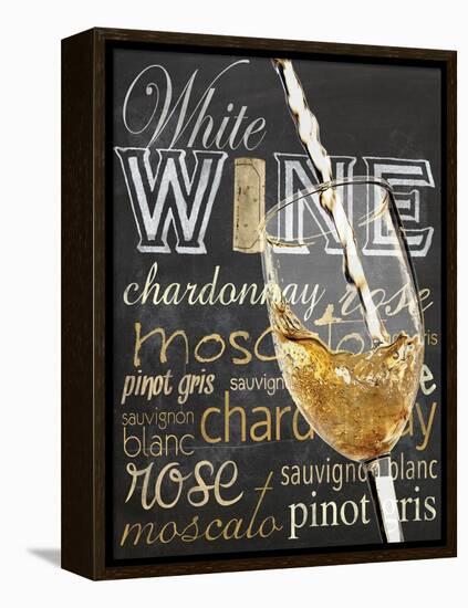 Wine Glass White-Lauren Gibbons-Framed Stretched Canvas