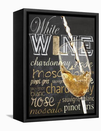 Wine Glass White-Lauren Gibbons-Framed Stretched Canvas