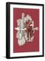 Wine Glass with Silver Setting-null-Framed Art Print