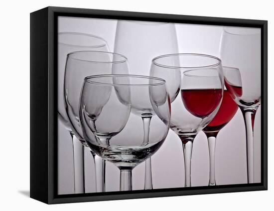 Wine Glasses-Monika Burkhart-Framed Stretched Canvas