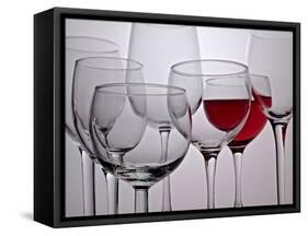 Wine Glasses-Monika Burkhart-Framed Stretched Canvas