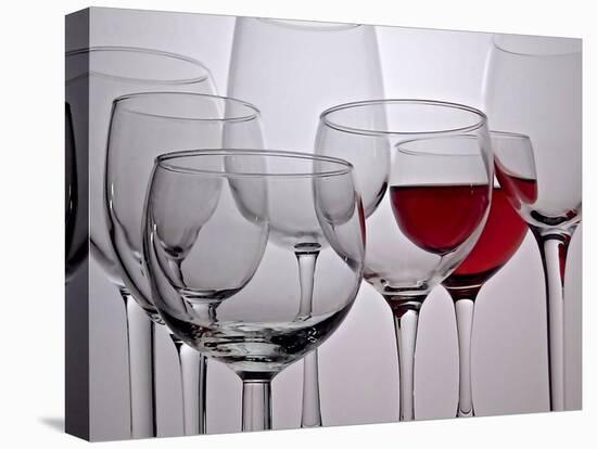 Wine Glasses-Monika Burkhart-Stretched Canvas