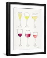 Wine Glasses-Cat Coquillette-Framed Giclee Print