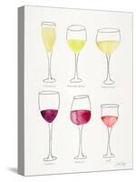 Wine Glasses-Cat Coquillette-Stretched Canvas