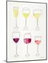Wine Glasses-Cat Coquillette-Mounted Giclee Print