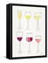 Wine Glasses-Cat Coquillette-Framed Stretched Canvas