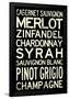 Wine Grape Types Art Print Poster-null-Framed Poster