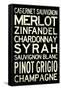 Wine Grape Types-null-Framed Stretched Canvas