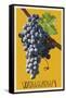 Wine Grape - Walla Walla, Washington-Lantern Press-Framed Stretched Canvas