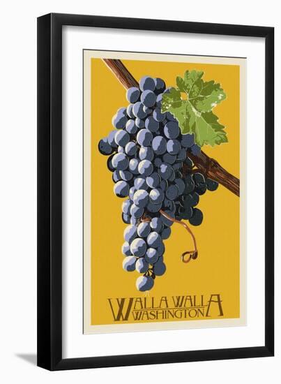 Wine Grape - Walla Walla, Washington-Lantern Press-Framed Art Print