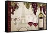 Wine in Paris I-Janelle Penner-Framed Stretched Canvas