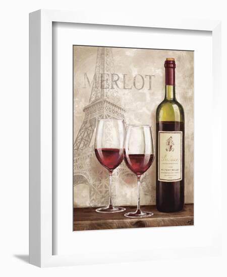 Wine in Paris III-Janelle Penner-Framed Art Print