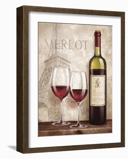 Wine in Paris III-Janelle Penner-Framed Art Print