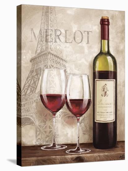 Wine in Paris III-Janelle Penner-Stretched Canvas